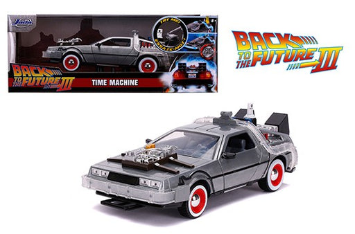 Delorean Time Machine with Light - Back to the Future Part III-  Jada 1/24 - 32166  - Passion Diecast