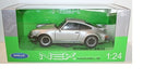 1974 Porsche 911 Turbo 3.0 Silver - Welly 1/24 - 24043 Sil - Passion Diecast 