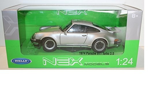 1974 Porsche 911 Turbo 3.0 Silver - Welly 1/24 - 24043 Sil - Passion Diecast 