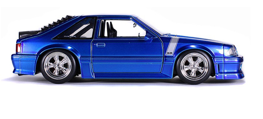 1989 Ford Mustang GT  Blue   "Bigtime Muscle" - Jada 1/24 - 31863 - Passion Diecast 