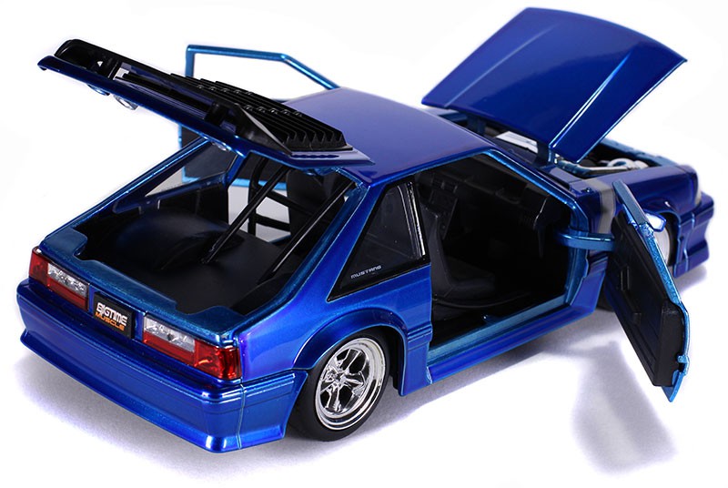 1989 Ford Mustang GT  Blue   "Bigtime Muscle" - Jada 1/24 - 31863 - Passion Diecast 
