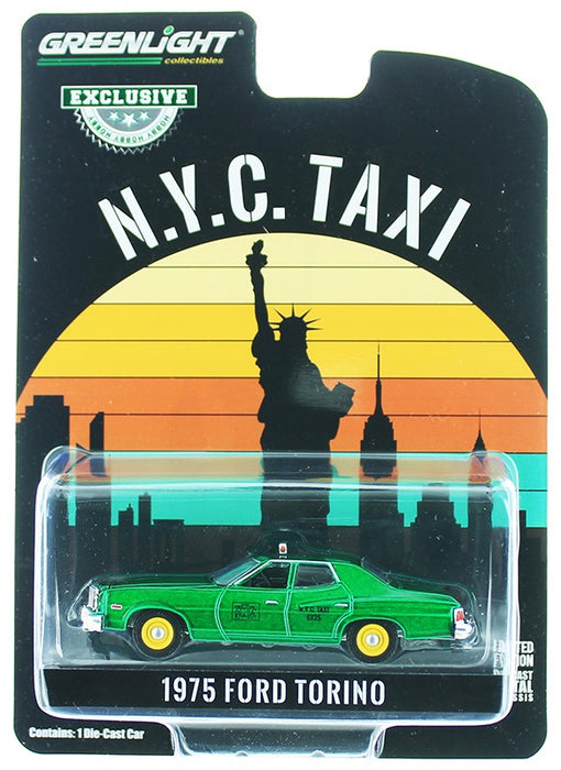 1975 Ford Torino - NYC Taxi  -  (Hobby Exclusive) 1/64 GREENMACHINE  30058GR
