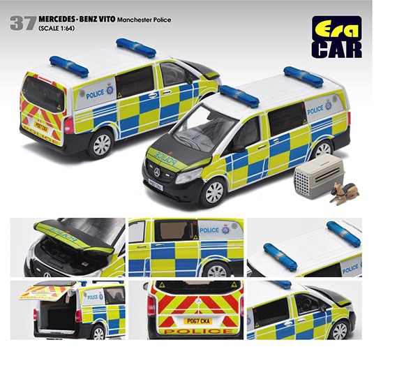 Mercedes-Benz Vito Manchester Police - Era  Car 1/64 - MB20VITRN37 -  Passion Diecast 