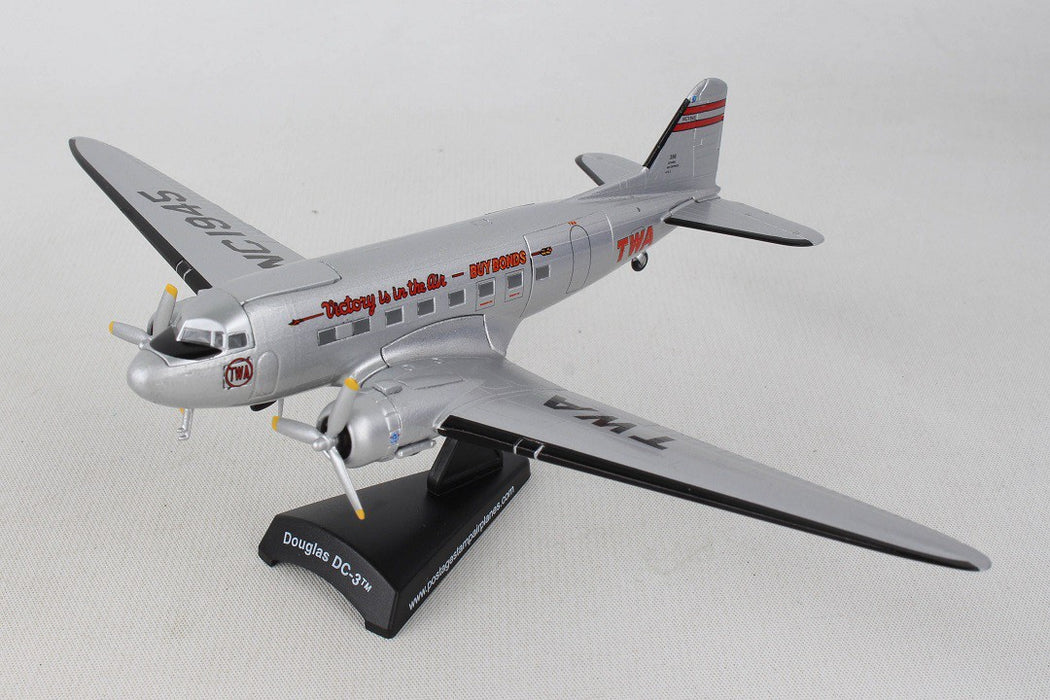 Douglas DC-3 TWA / POSTAGE STAMP 1/144  PS5559-4 - Passion Diecast   