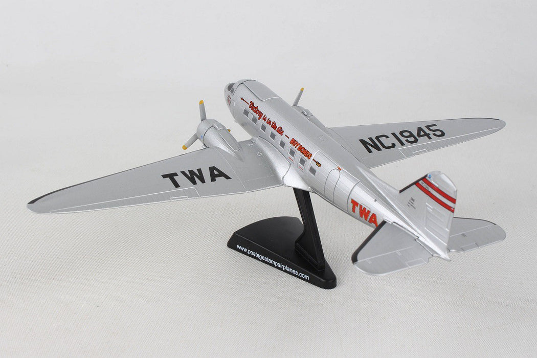 Douglas DC-3 TWA / POSTAGE STAMP 1/144  PS5559-4 - Passion Diecast   