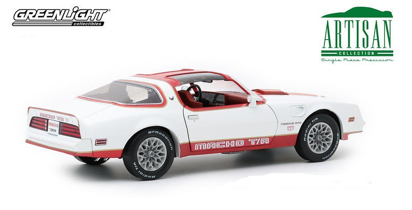 1978 Pontiac Firebird "Macho Trans Am" - White and Red - n°11 of 204 - Mecham Design - Greenlight 1/18 - 19081 -  Diecast 