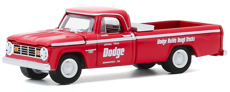 1965 Dodge D-200 49th  500 Mile  Official Truck -  greenlight 1/64 - Hobby Exclusif - 30184 -  Passion Diecast 