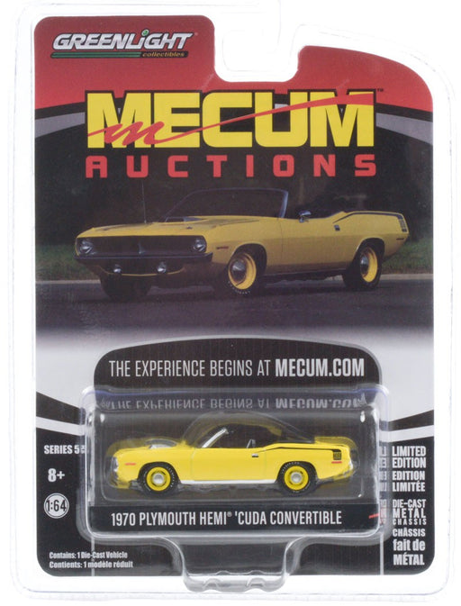 1970 Plymouth HEMI Cuda - Mecum Auctions Series 5  -  greenlight 1-64  - 37210 C -  Passion Diecast
