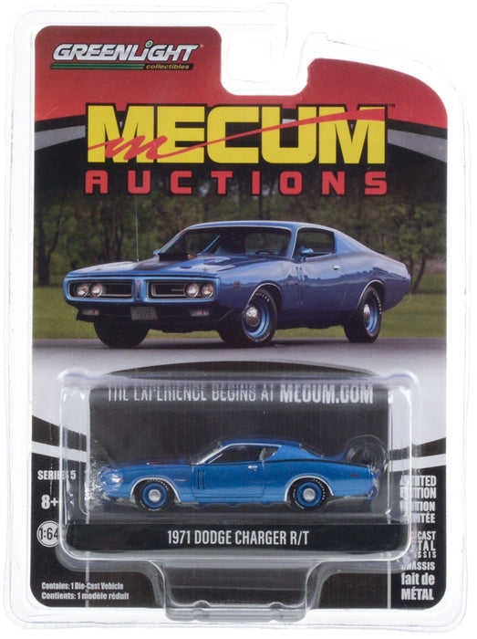 1971 Dodge Charger R/T - Mecum Auctions Series 5  -  greenlight 1-64  - 37210 D - Passion Diecast