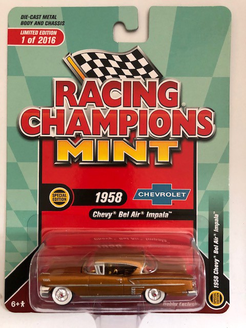 1958 Chevy Impala Hardtop - Glen Green  - Johnny Lightning -  1:64 - RCSP013GR CHASE CAR GOLD