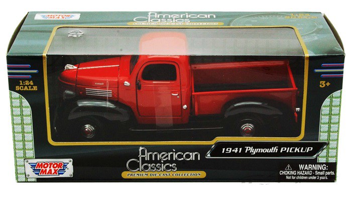1941 Plymouth Pickup Red  - Motormax 1/24 73278 RD - Passion Diecast 