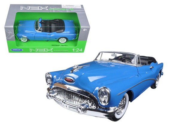 Buick Skylark 1953 convertible Blue  - Welly 1/24 - 24027 BL  - Passion Diecast