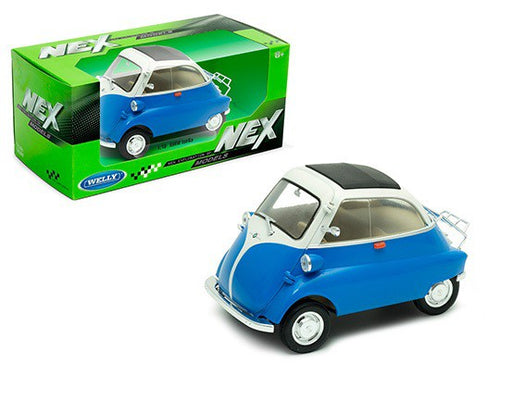 BMW Isetta Blue & Cream  - Welly 1/18 - 24096 BL  - Passion Diecast 