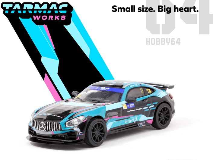 Mercedes Benz AMG GT4 No18 Greater Bay Area GT Cup Macau 2019 Winner - Tarmac Works  1/64  - T64-006-19MGP18 - Passion Diecast 