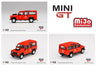 Land Rover Defender - 110  Red UK Royal Mail Post Bus - Mini GT by TSM Models 1/64 - MGT00152 -  Passion Diecast 