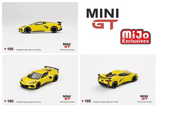 2020 Chevrolet Corvette C8 Stingray Accelerate Yellow -  MINI GT 1:64 - Mijo Exclusive - MGT00195 - Passion Diecast 