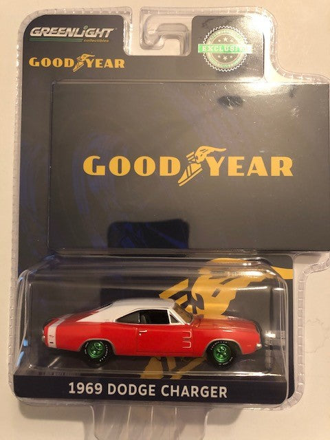 1969 Dodge Charger - "Wide Boots GT, The low, wide look of action from Goodyear" - GREENMACHINE 1/64  Hobby Exclusive - 30196 GR