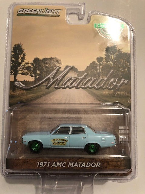 1971 AMC Matador - Tri-Counties Bonding Company   -  GREENMACHINE 1/64   Hobby Exclusif - 30153GR