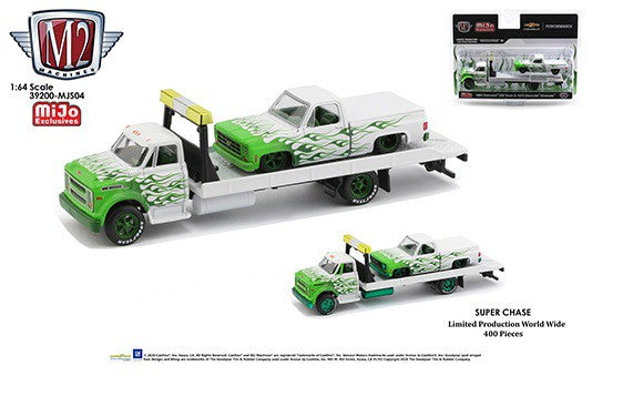 AUTO HAULERS 1976 Chevy C60 With 1979 Chevy Silverado -  M2 1/64  39200 MJS04 -  Passion Diecast 
