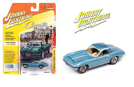 1965 Chevrolet Corvette Hard Top Blue - Classic Gold Release 2 -  Johnny Lightning 1:64 - JLSP103 B - Passion Diecast 