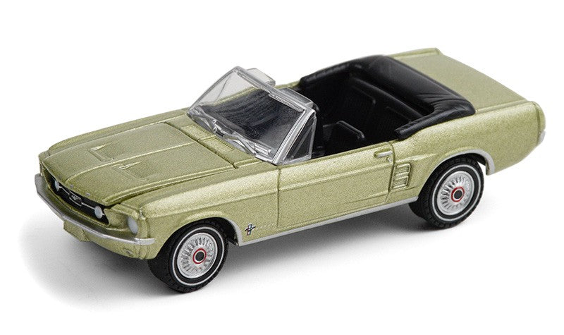 1967 Ford Mustang Convertible High Country Special - Aspen Gold - greenlight 1/64  Hobby Exclusive - 30214  - Passion Diecast 