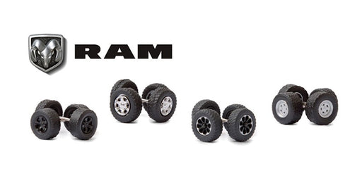Ram Trucks  Wheel & Tire Pack  - Auto Body Shop series 4 - Greenlingt 1/64   - 16070 C- Passion Diecast