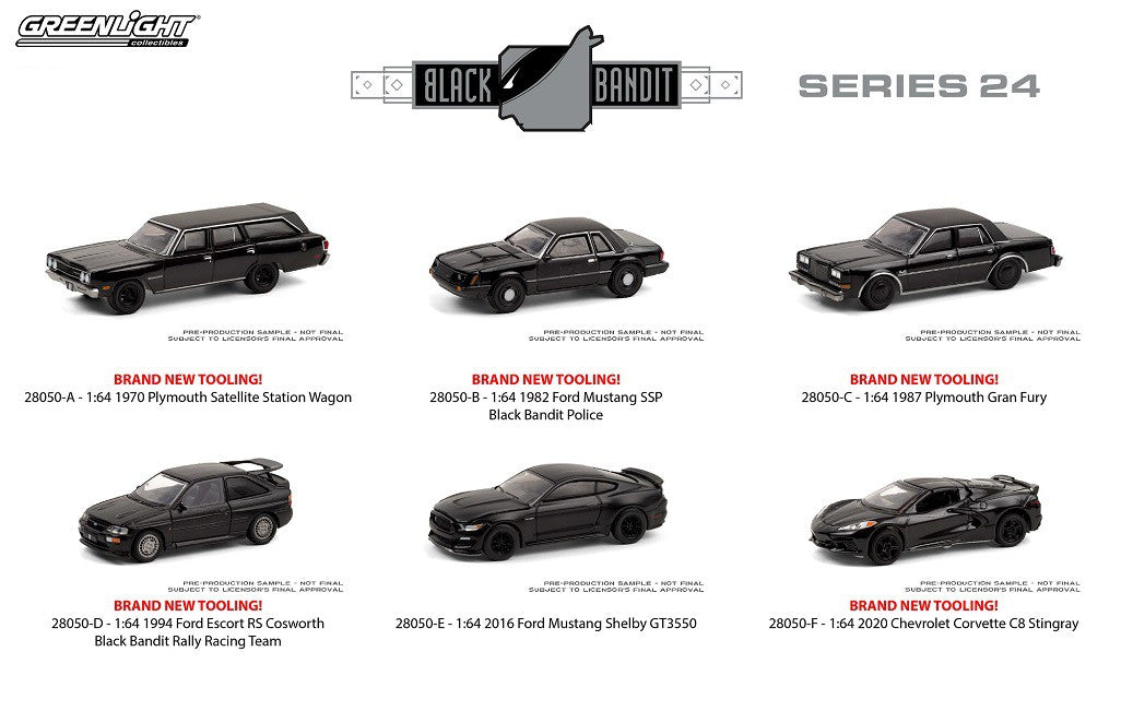 Black Bandit Series 24  Assortment  1-64 greenlight 28050 - Passion Diecast
