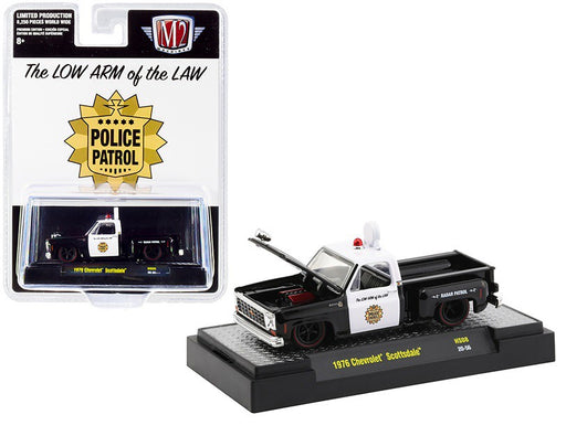 1976 Chevrolet Scottsdale Police Patrol -   M2 Machines 1:64 Hobby Exclusive Auto Trucks - 31500-HS08  -  Passion Diecast 