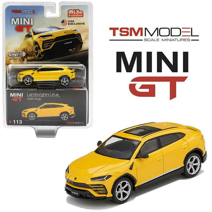 Lamborghini Urus Giallo Auge -  MINI GT 1:64 - Usa Exclusive - MGT00113 - Passion Diecast  -  Passion Diecast 