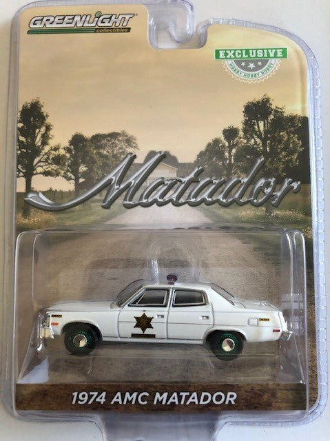 1974 AMC Matador - Hazzard County Sheriff - GREENMACHINE 1/64   Hobby Exclusif - 30177GR