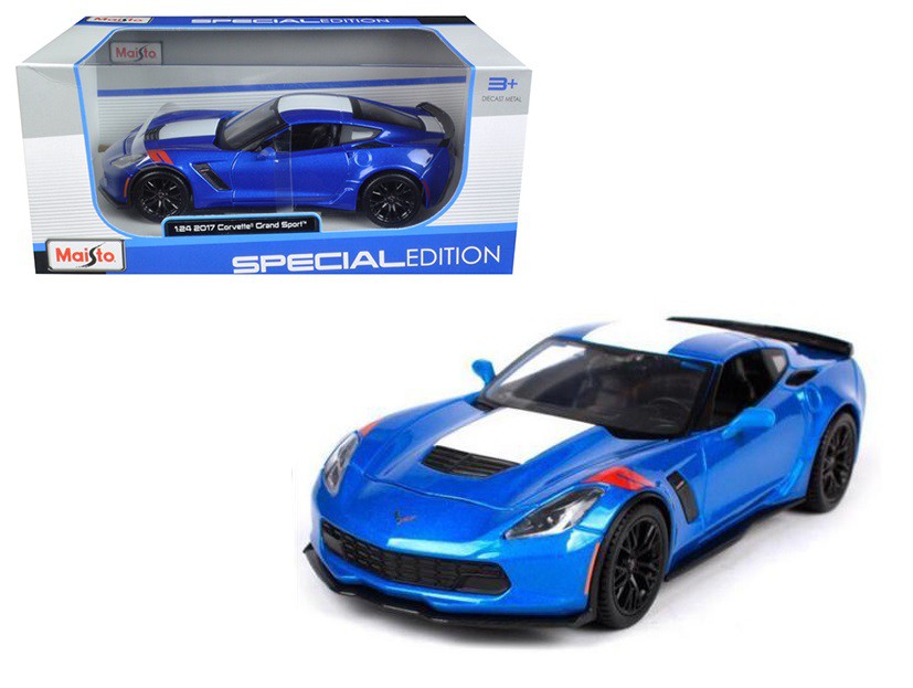 2017 Chevrolet Corvette Grand Sport Blue - Maisto 1/24 - 31516 BL - Passion Diecast 