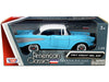 1957 Chevrolet Bel Air Light Blue with White Top - Motormax 1/24 73228 BLWH  - Passion Diecast 