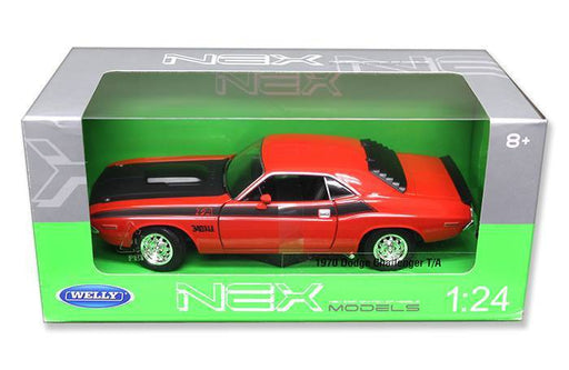 1970 Dodge  Challenger T/A Orange - Welly 1/24 - 24029 OR  - Passion Diecast 