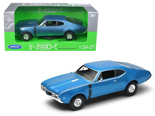 1968 Oldsmobile  442  Blue Welly 1/24 24024 BL - Passion Diecast 