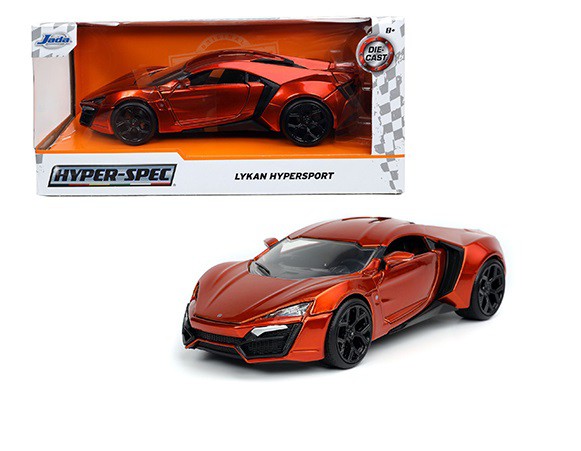 Lykan Hypersport Candy Orange - Hyper-Spec - Jada 1/24 - 32278 - Passion Diecast 