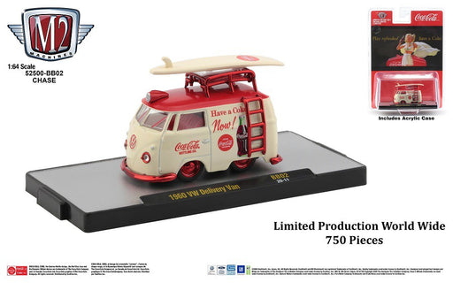 1960 VW DELIVERY MINI VAN Coca Cola With Surf Board -  M2 CHASE CAR 1:64  - 52500-BB02 BGR