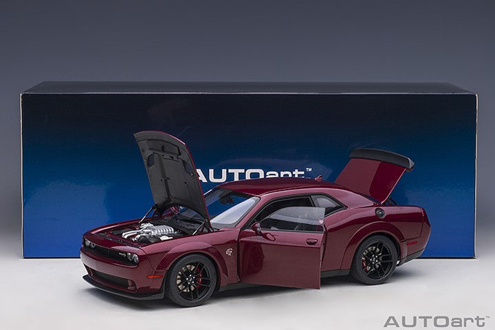 2018 Dodge Challenger SRT Hellcat Widebody -Octane Red - Autoart 1/18 - 71739  - Passion Diecast 