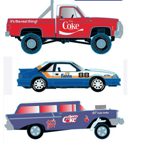 Coca-Cola Release A07 - 3  Pcs Assortment  - M2 Machine  1:64 - 52500 A07  - Passion Diecast 