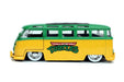 Ninja Turtle - 1962 Volkswagen Bus &  Leonardo  figure -  Jada 1-24 - 31786  - Passion Diecast 