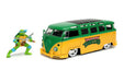 Ninja Turtle - 1962 Volkswagen Bus &  Leonardo  figure -  Jada 1-24 - 31786  - Passion Diecast 