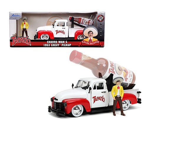 1953 Chevrolet Pickup Truck / Tapatio Charro Man Figure - Hollywood Rides -  JADA 1/24 -  31968 - Passion Diecast