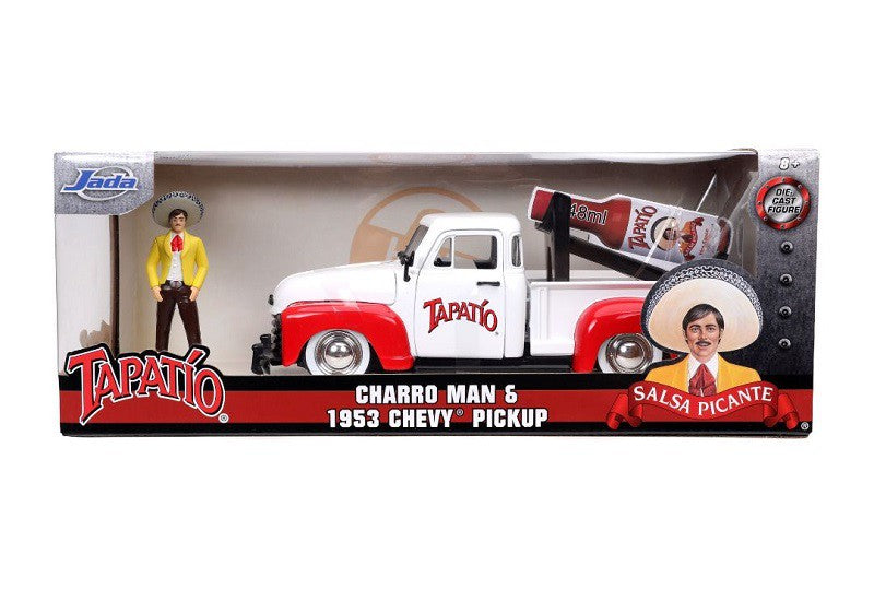1953 Chevrolet Pickup Truck / Tapatio Charro Man Figure - Hollywood Rides -  JADA 1/24 -  31968 - Passion Diecast