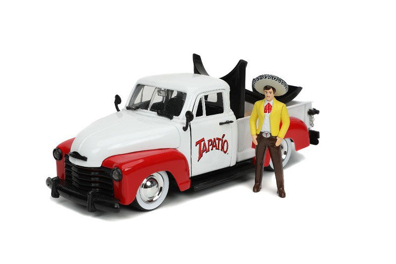1953 Chevrolet Pickup Truck / Tapatio Charro Man Figure - Hollywood Rides -  JADA 1/24 -  31968 - Passion Diecast