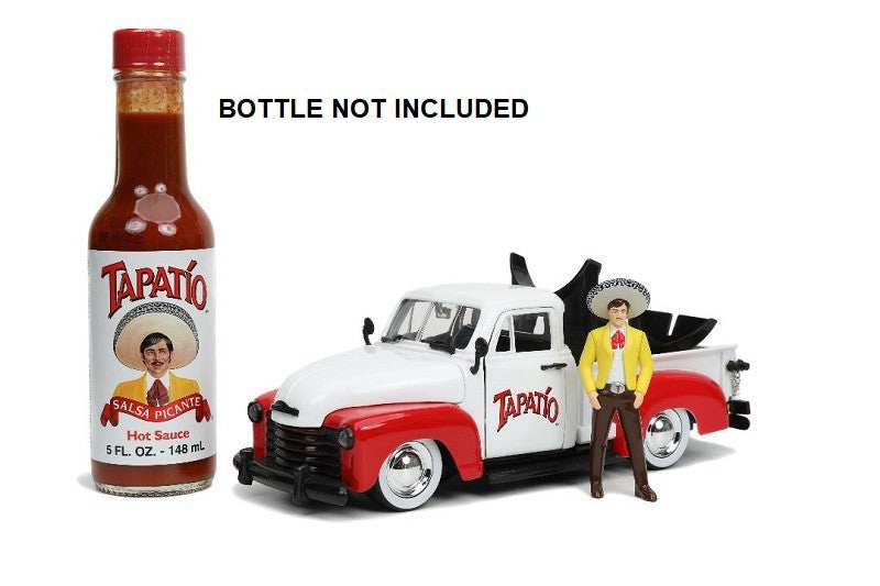 1953 Chevrolet Pickup Truck / Tapatio Charro Man Figure - Hollywood Rides -  JADA 1/24 -  31968 - Passion Diecast