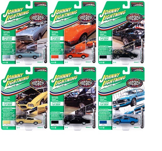 Muscle Cars USA 2020 Release 24 Version A (6 cars set ) Johnny Lightning 1:64 - JLMC024 A - Passion Diecast 
