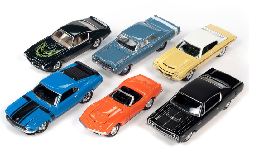 Muscle Cars USA 2020 Release 24 Version A (6 cars set ) Johnny Lightning 1:64 - JLMC024 A - Passion Diecast 