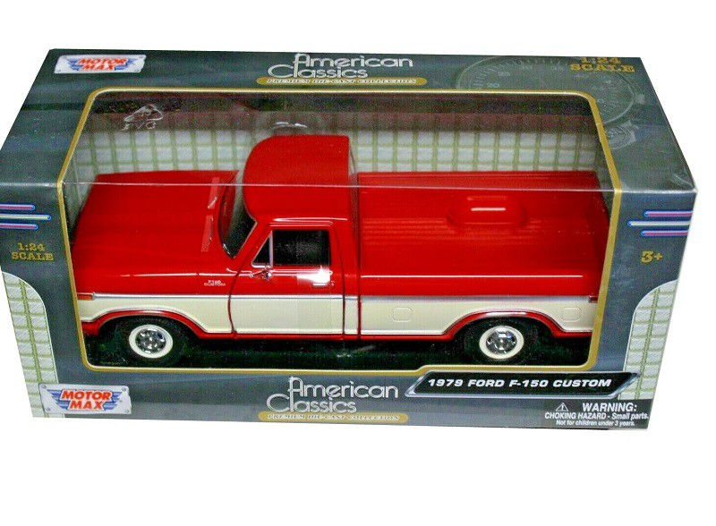 1979  Ford F-150 Pickup Red - Motormax 1-24 - 79346 RD - Passion Diecast 