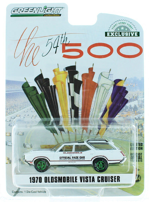 1970 Oldsmobile Vista Cruiser 54th  Indianapolis 500 Mile Race Official Pace Car (Hobby Exclusive) 1/64 GREENMACHINE 30049GR