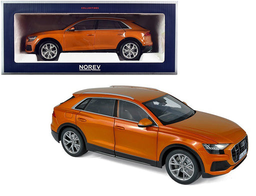 2018 Audi Q8 Orange Metallic - Norev 1-18 - 188371  - Passion Diecast