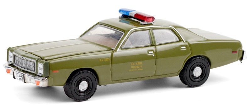 1977 Plymouth Fury U.S. Army Police  - The A-Team  - Greenlight 1/64 -  44865 A  Passion Diecast 